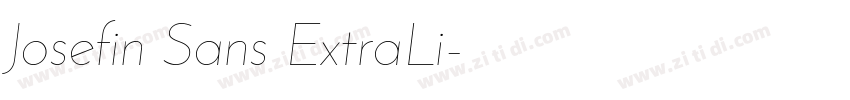 Josefin Sans ExtraLi字体转换